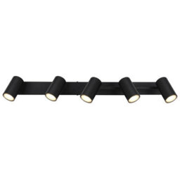 Luminosa Lighting Luminosa Robby Ceiling Spotlight Bar Matt Black 5X Gu10 - thumbnail 4