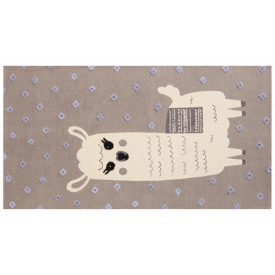 Beliani Kids Rug Lubuk Brown 80 X 150 Cm Cotton - image 1