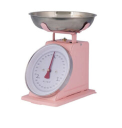 GM Garden & Home Weighing Scales - Metal/stainless Steel/acrylic - L21 X W14 X H25.5 Cm - Rose Pink