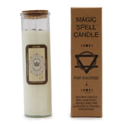 Success Spell Candle With Amethyst & Lavender - thumbnail 3