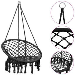 Walplus Hammock Swing Chair 80 Cm Anthracite - thumbnail 1