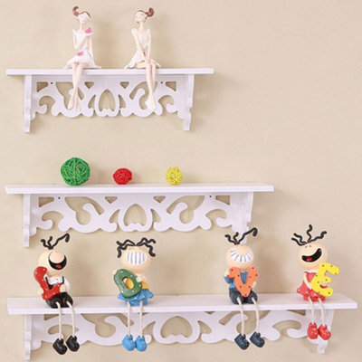 Living And Home Set Of 3 Wooden Wall Rack Floating Shelf Display Rack - image 1