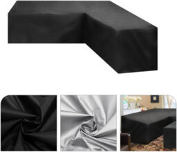 This V-Shaped Corner Sofa Cover, Made From 210D Black Oxford Fabric, Is Ideal For Patios And Outdoor Spaces. - thumbnail 4