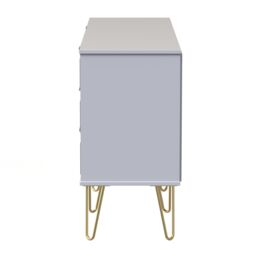 Cube Ready Assembled Matt Indigo & White Media Unit With 2 Shelves & 6 Drawers, (H)152Cm X (W)74Cm X (D)39.5Cm - thumbnail 6