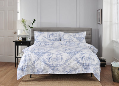 The Lyndon Company Toile De Jouy  Duvet Cover Blue - image 1