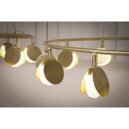 Luminosa Lighting Luminosa Shell 12 Light Pendant, Round, 50W Led, 3000K, 2650Lm, Gold, 3Yrs Warranty - thumbnail 7