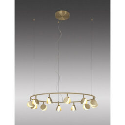 Luminosa Lighting Luminosa Shell 12 Light Pendant, Round, 50W Led, 3000K, 2650Lm, Gold, 3Yrs Warranty - thumbnail 2