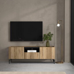 Furniture To Go Kendall Tv-Unit With 2 Doors + 1 Drawer Oak And Black - thumbnail 6