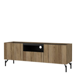 Furniture To Go Kendall Tv-Unit With 2 Doors + 1 Drawer Oak And Black - thumbnail 3