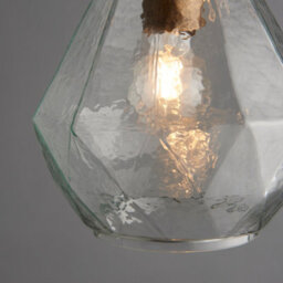Anson Lighting Lynam Gold Brushed Antique Effect And Clear Glass Single Light Ceiling Pendant - thumbnail 5
