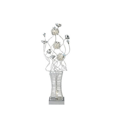 Luminosa Lighting Luminosa (Dh) Majella Table Lamp 4 Light G4 Polished Chrome/silver/crystal, Not Led/cfl Compatible - image 1