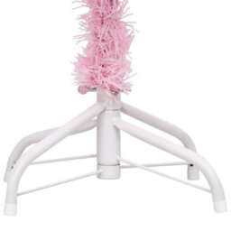 Berkfield Artificial Christmas Tree With Leds&ball Set Pink 120 Cm Pvc - thumbnail 4