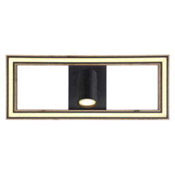 Luminosa Lighting Luminosa Mandera Integrated Led Semi Flush Ceiling Light Matt Black Led 3000K - thumbnail 4