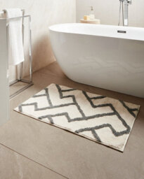 Beliani Bath Mat Garhi Beige 60 X 90 Cm Cotton - thumbnail 2