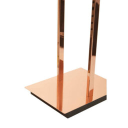Orsina Copper Finish Table Lamp, White Linen Shade Contemporary Table Light, Minimal Lighting With Square Base - thumbnail 7
