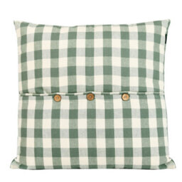Dibor Traditional Green Gingham Summer Outdoor Garden Cushion 50Cm X 50Cm - thumbnail 2