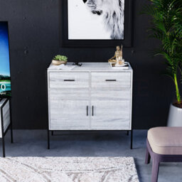 Lassic Vida Designs Brooklyn Grey 2 Door 2 Drawer Sideboard Storage Cabinet Cupboard - thumbnail 6