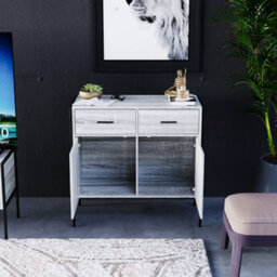 Lassic Vida Designs Brooklyn Grey 2 Door 2 Drawer Sideboard Storage Cabinet Cupboard - thumbnail 7