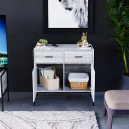 Lassic Vida Designs Brooklyn Grey 2 Door 2 Drawer Sideboard Storage Cabinet Cupboard - thumbnail 8