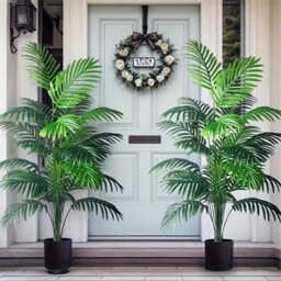 2Pcs Realistic Areca Palm Artificial Plants Without Pot , 24 Leaves, Indoor And Outdoor Decor - thumbnail 4