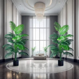 2Pcs Realistic Areca Palm Artificial Plants Without Pot , 24 Leaves, Indoor And Outdoor Decor - thumbnail 3