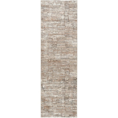 Nourison Sustainable Trends Sut06 Ivory Mocha Rug-66Cm X 229Cm - image 1