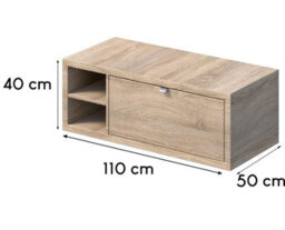 Affine Bathroom Wall Hung Vanity Unit Sink Cabinet Wash Basin Sink Storage Drawer 1100 - thumbnail 6
