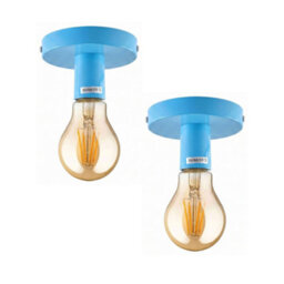 Vintage Ceiling Semi Flush Mount Light Fitting Easy Fit E27 Metal Ceiling Fitting For Living Room Kid Room Lounge Decorative