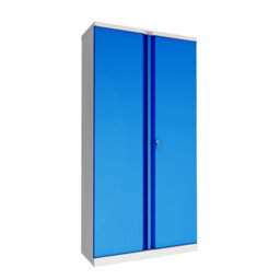 Phoenix Safe Company Phoenix Scl Series Scl1891Gbk 2 Door 4 Shelf Steel Storage Cupboard Grey Body & Blue Doors With Key Lock
