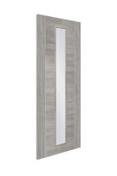 XL Joinery Internal Laminate White Grey Forli With Clear Glass - 2040 X 926 X 40mm - thumbnail 2