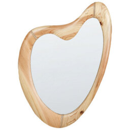 Beliani Wall Mirror Neure 90 Cm 77 Cm Fir Wood Natural - thumbnail 1