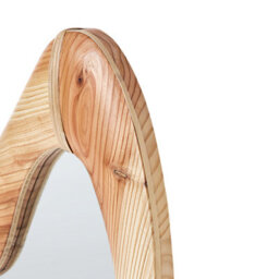 Beliani Wall Mirror Neure 90 Cm 77 Cm Fir Wood Natural - thumbnail 5