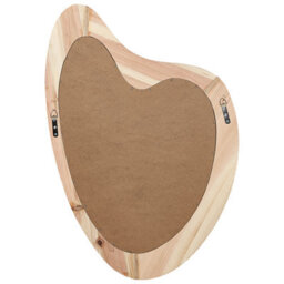Beliani Wall Mirror Neure 90 Cm 77 Cm Fir Wood Natural - thumbnail 4