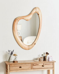 Beliani Wall Mirror Neure 90 Cm 77 Cm Fir Wood Natural - thumbnail 2