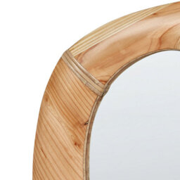 Beliani Wall Mirror Neure 90 Cm 77 Cm Fir Wood Natural - thumbnail 6