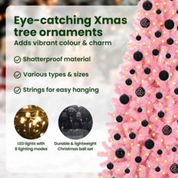 Vidaxl Christmas Tree With 300 Leds With Stand Pink 180 Cm Pvc - thumbnail 9