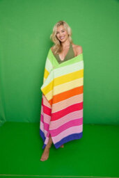 Gaveno Cavailia 1Pk Beach Towel Rainbow Stripe Sand Free 100X200 Multi