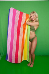 Gaveno Cavailia 1Pk Beach Towel Rainbow Stripe Sand Free 100X200 Multi - thumbnail 2