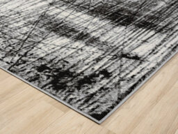 Obsidian Modern Low Pile Area Rug - Oblique Abstract Design Grey 200Cm X 290Cm - thumbnail 5