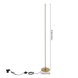 Living And Home Modern Gold Dimmable Led Floor Lamp With Remote Control And Foot Switch, 12W - thumbnail 6