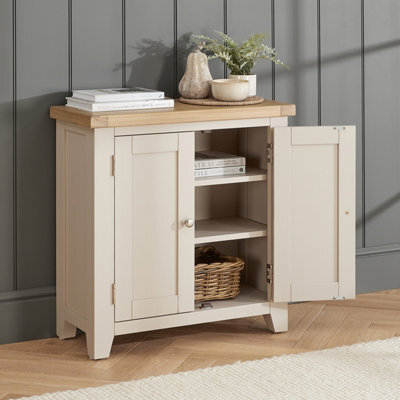 The Furniture Market Cheshire Dove Grey Small 2 Doors Cupboard - image 1
