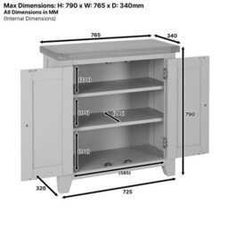 The Furniture Market Cheshire Dove Grey Small 2 Doors Cupboard - thumbnail 9