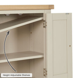 The Furniture Market Cheshire Dove Grey Small 2 Doors Cupboard - thumbnail 8