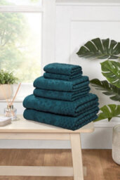 Rapport Home Versailles Jacquard Bath Sheet Pure Cotton Lagoon - thumbnail 3