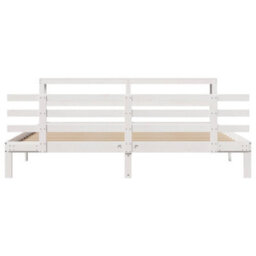 Berkfield Bed Frame With Headboard Without Mattress White 180X200 Cm Super King - thumbnail 4
