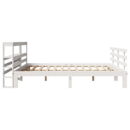 Berkfield Bed Frame With Headboard Without Mattress White 180X200 Cm Super King - thumbnail 7