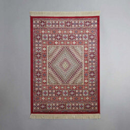 Persian Medallion Red Rug 100 Percent Viscose Soft Touch Traditional Design For Warmth And Style Indoors - 100 X 140Cm - thumbnail 1