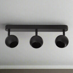 CGC Lighting Cgc Nieve Matt Black Triple Three Head Gu10 Ceiling Surface Spot Light Round Head - thumbnail 4