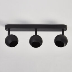 CGC Lighting Cgc Nieve Matt Black Triple Three Head Gu10 Ceiling Surface Spot Light Round Head - thumbnail 1