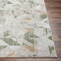 Livabliss San Francisco-Abstract Green Tan Taupe Modern Marble Living Dining Bedroom Rug 160 X 213 Cm Easy Care, Non Shedding - thumbnail 5